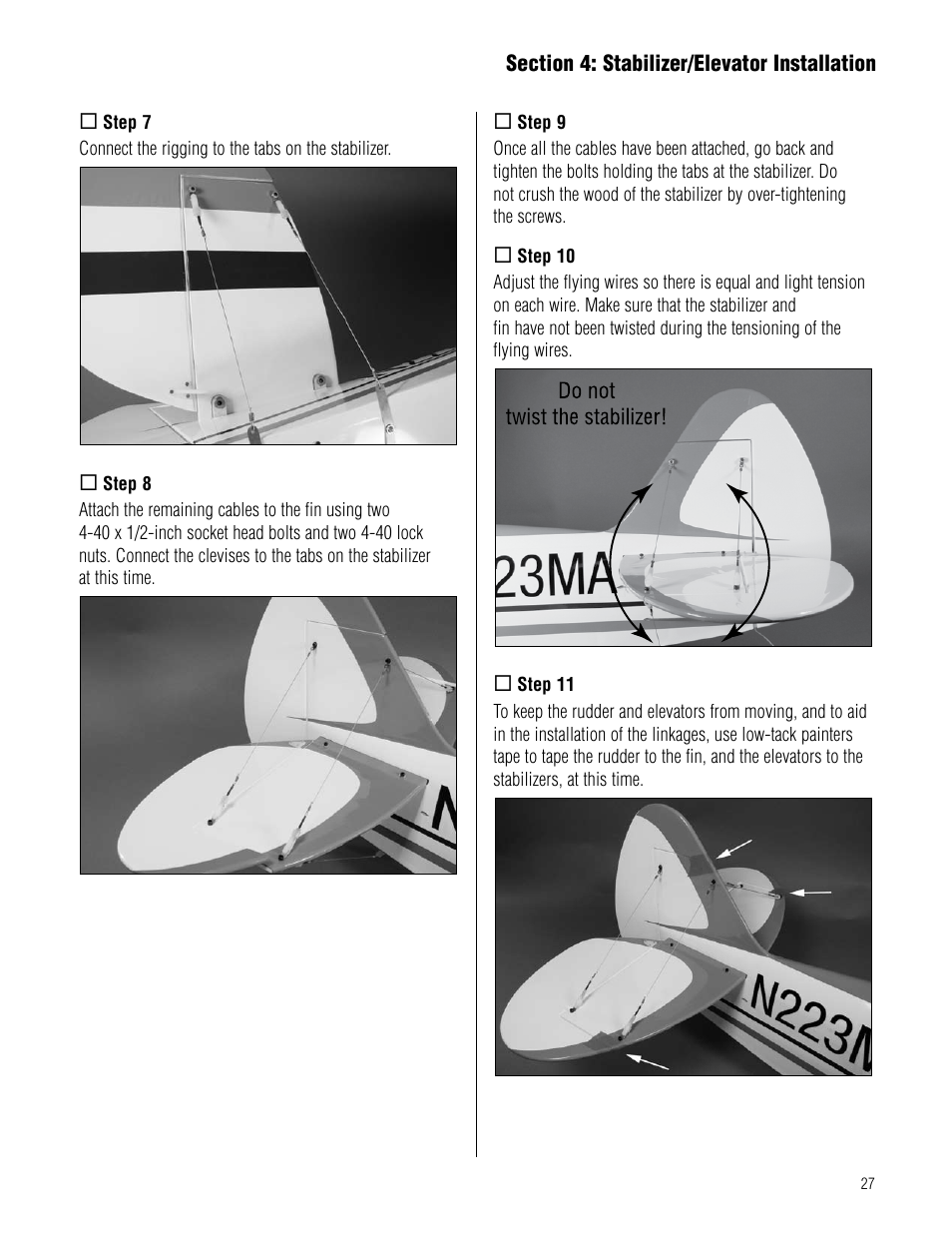 Hangar 9 Piper Pawnee 40 ARF User Manual | Page 27 / 52