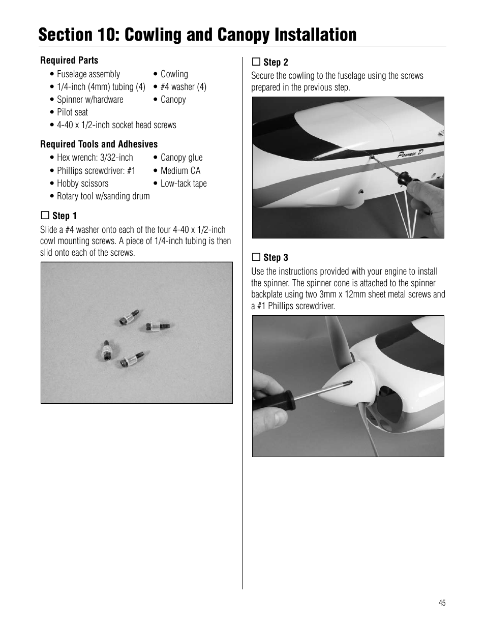 Hangar 9 Piper Pawnee 40 ARF User Manual | Page 45 / 52