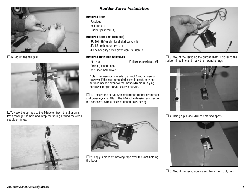 Hangar 9 35% Extra 300 ARF (3 Boxes) User Manual | Page 15 / 44