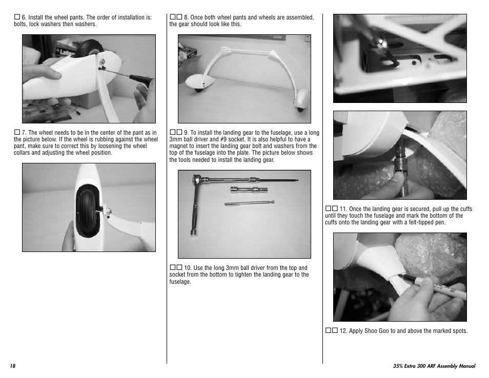 Hangar 9 35% Extra 300 ARF (3 Boxes) User Manual | Page 18 / 44