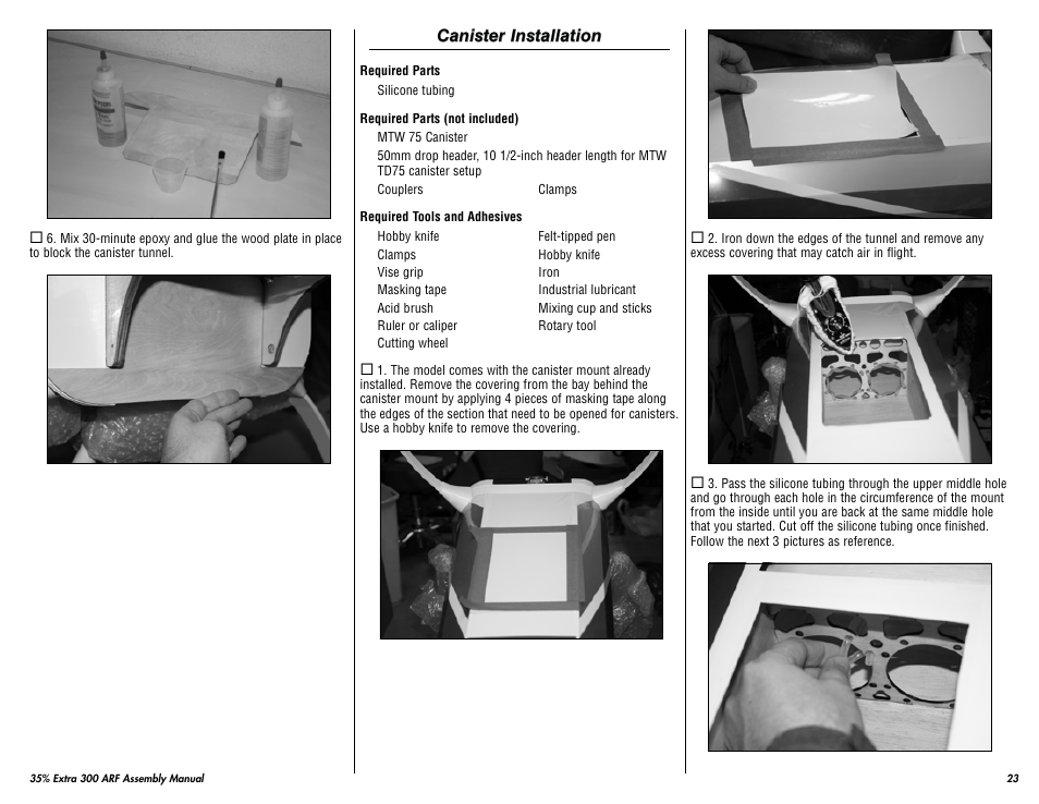 Hangar 9 35% Extra 300 ARF (3 Boxes) User Manual | Page 23 / 44