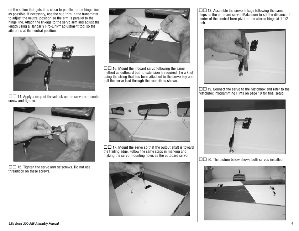 Hangar 9 35% Extra 300 ARF (3 Boxes) User Manual | Page 9 / 44