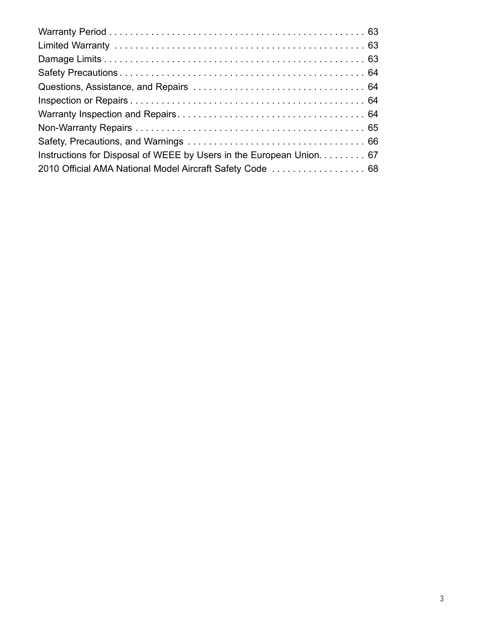 Hangar 9 Beast 100cc ARF User Manual | Page 3 / 70
