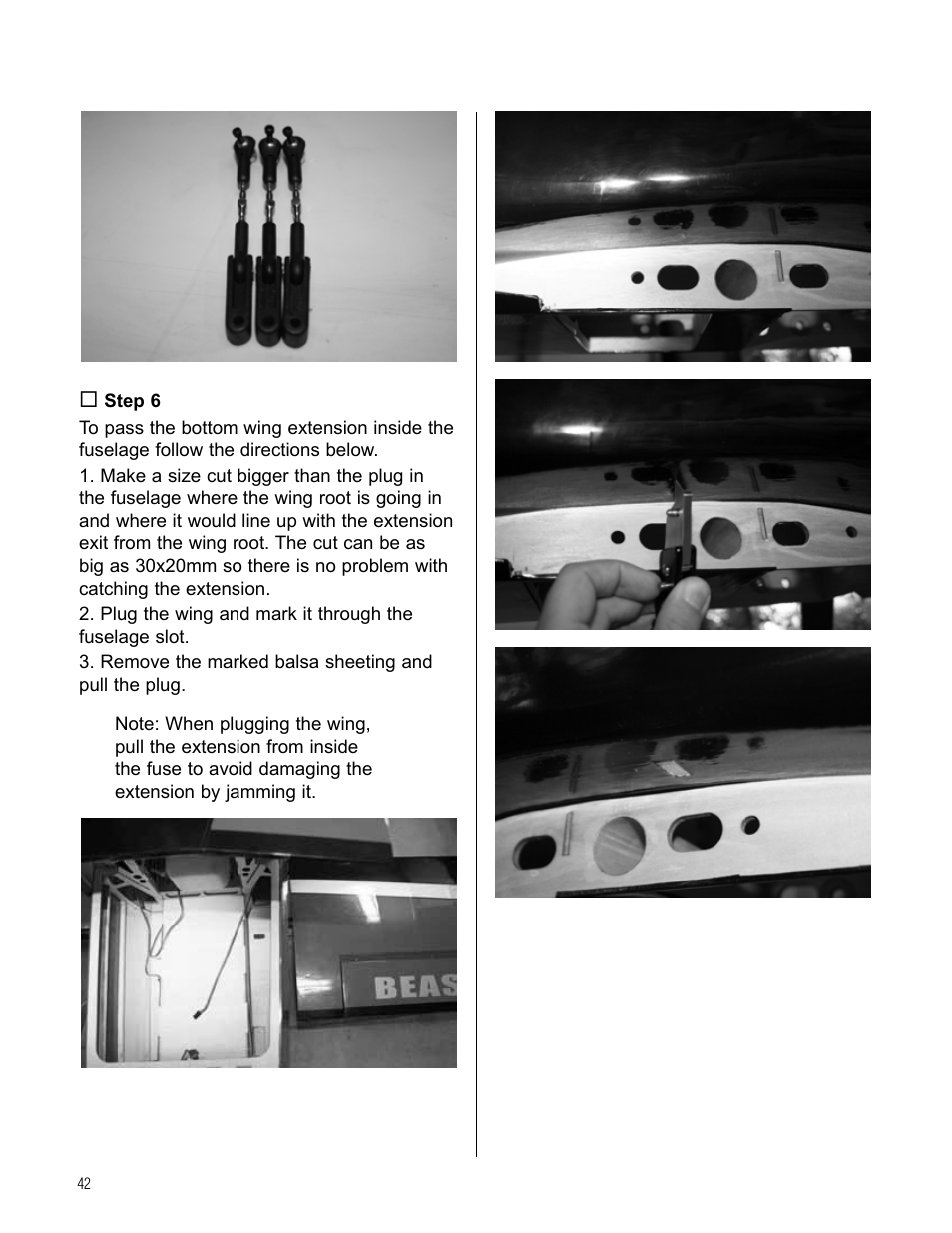 Hangar 9 Beast 100cc ARF User Manual | Page 42 / 70