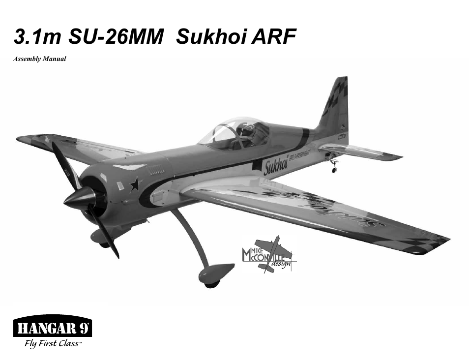 Hangar 9 3.1m Sukhoi SU-26MM ARF (3 Boxes) User Manual | 41 pages
