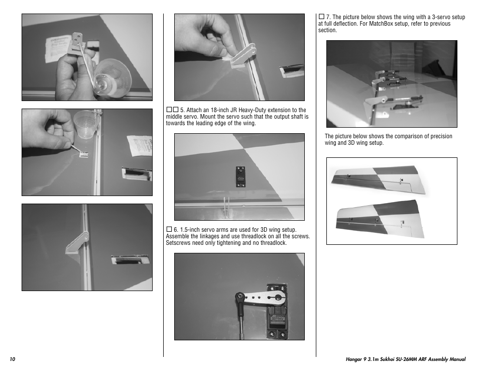 Hangar 9 3.1m Sukhoi SU-26MM ARF (3 Boxes) User Manual | Page 10 / 41