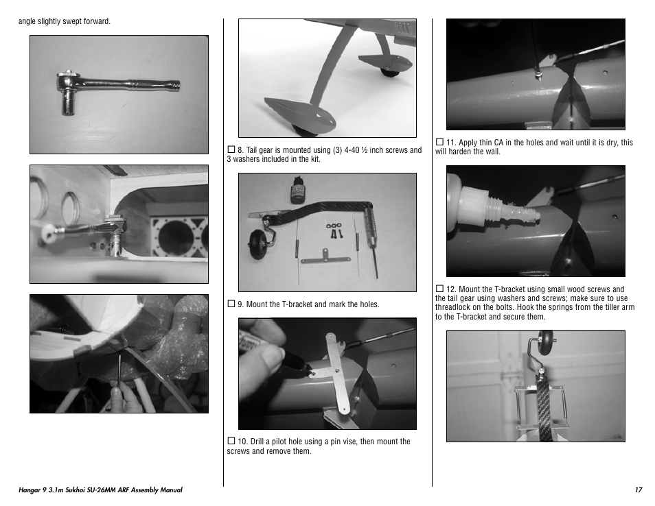 Hangar 9 3.1m Sukhoi SU-26MM ARF (3 Boxes) User Manual | Page 17 / 41