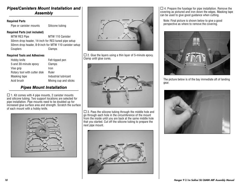 Hangar 9 3.1m Sukhoi SU-26MM ARF (3 Boxes) User Manual | Page 18 / 41