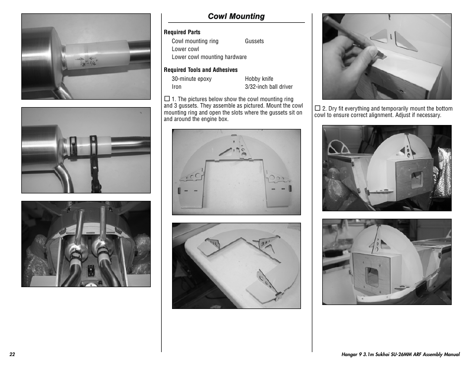 Hangar 9 3.1m Sukhoi SU-26MM ARF (3 Boxes) User Manual | Page 22 / 41