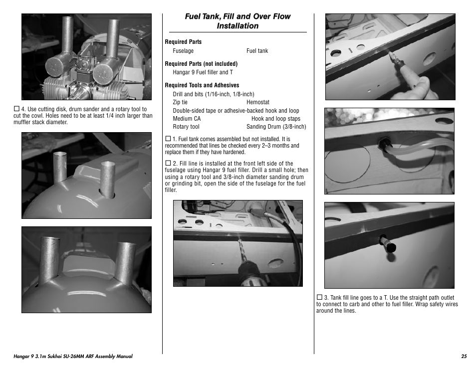 Hangar 9 3.1m Sukhoi SU-26MM ARF (3 Boxes) User Manual | Page 25 / 41