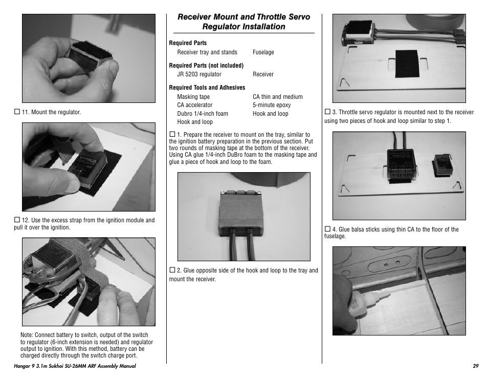 Hangar 9 3.1m Sukhoi SU-26MM ARF (3 Boxes) User Manual | Page 29 / 41