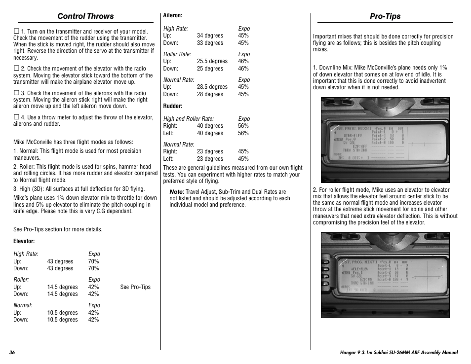 Hangar 9 3.1m Sukhoi SU-26MM ARF (3 Boxes) User Manual | Page 36 / 41