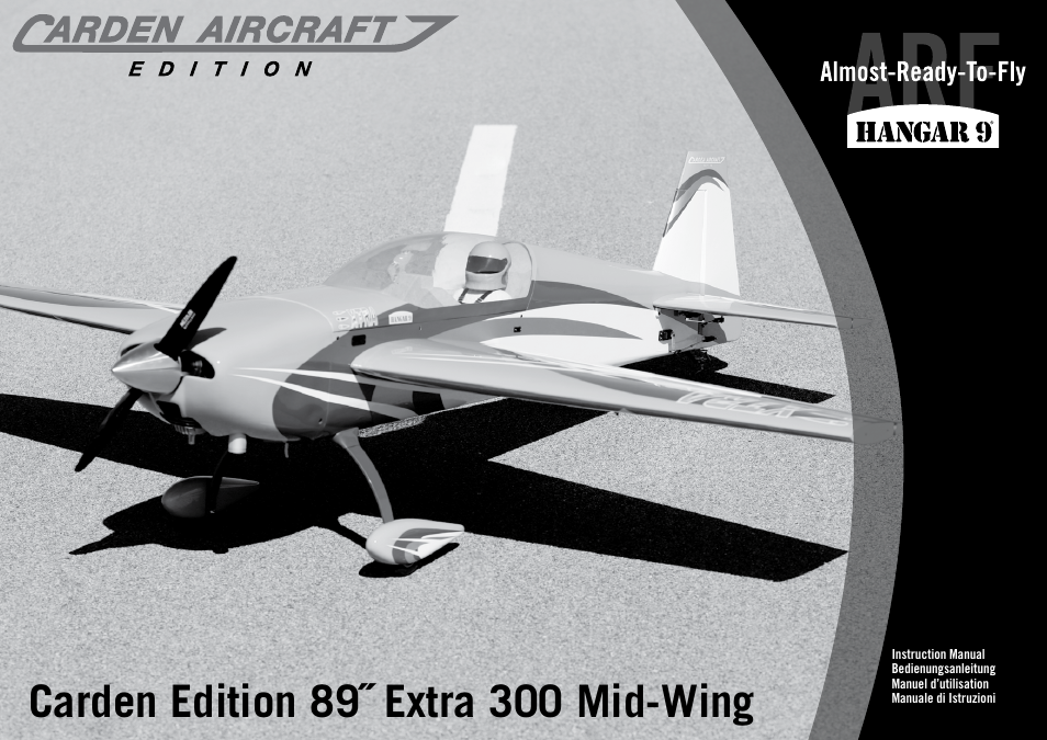 Hangar 9 Carden Edition 89" Extra 300 Mid-Wing ARF User Manual | 52 pages