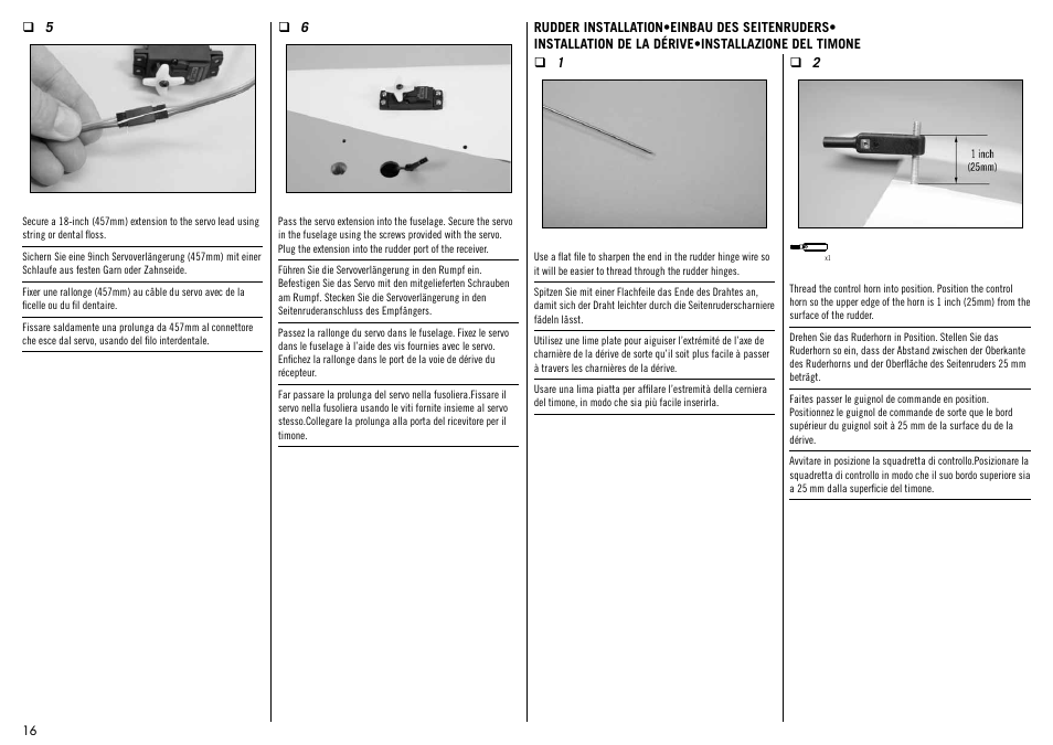 Hangar 9 Carden Edition 89" Extra 300 Mid-Wing ARF User Manual | Page 16 / 52