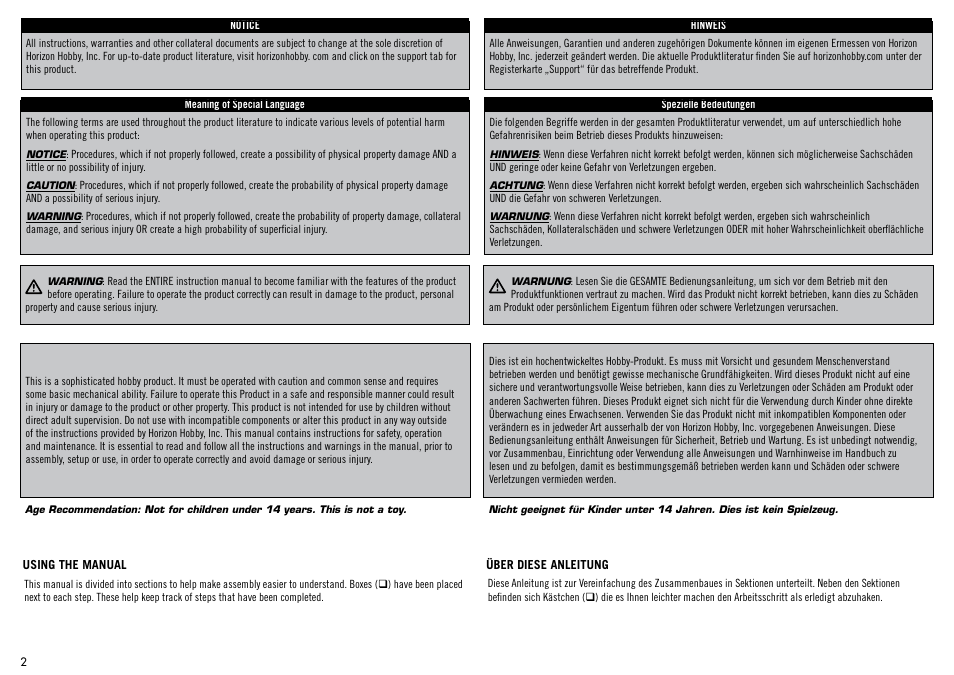 Hangar 9 Carden Edition 89" Extra 300 Mid-Wing ARF User Manual | Page 2 / 52