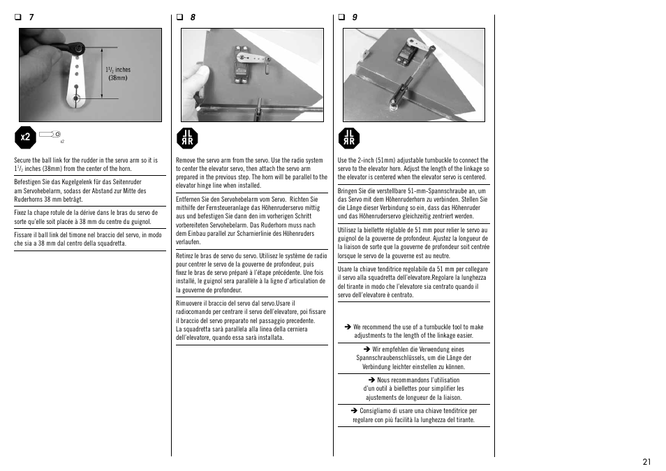 Hangar 9 Carden Edition 89" Extra 300 Mid-Wing ARF User Manual | Page 21 / 52