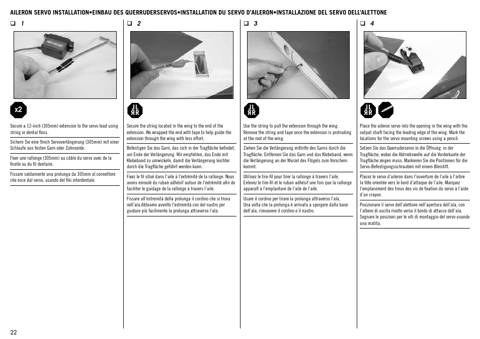 Hangar 9 Carden Edition 89" Extra 300 Mid-Wing ARF User Manual | Page 22 / 52