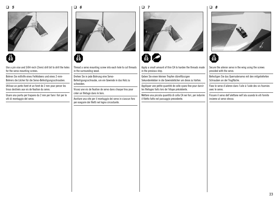 Hangar 9 Carden Edition 89" Extra 300 Mid-Wing ARF User Manual | Page 23 / 52