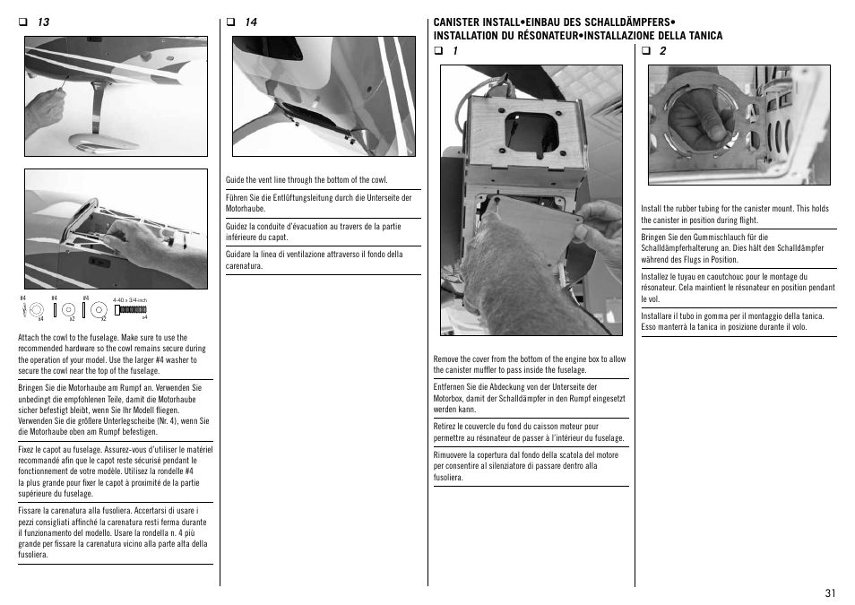 Hangar 9 Carden Edition 89" Extra 300 Mid-Wing ARF User Manual | Page 31 / 52
