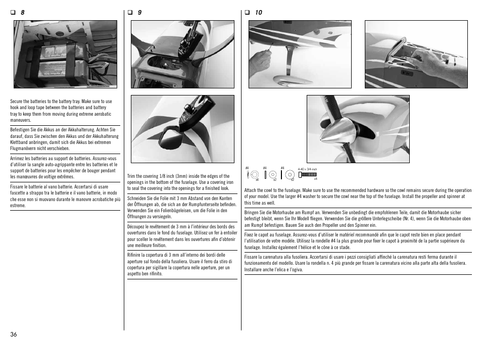 Hangar 9 Carden Edition 89" Extra 300 Mid-Wing ARF User Manual | Page 36 / 52