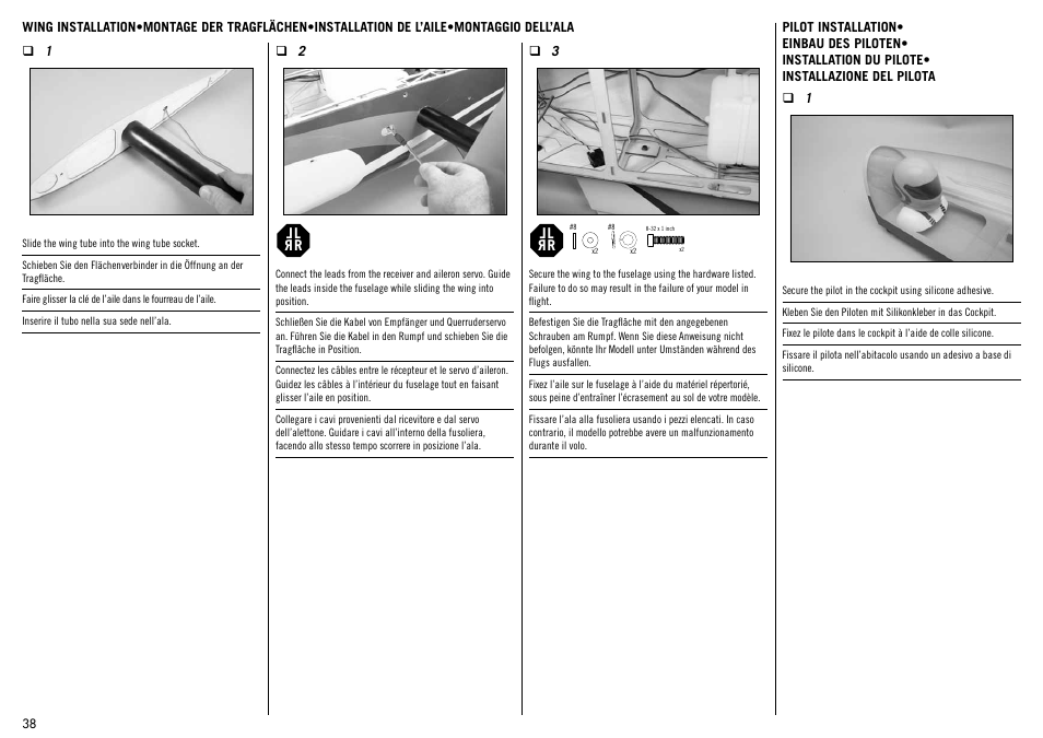 Hangar 9 Carden Edition 89" Extra 300 Mid-Wing ARF User Manual | Page 38 / 52