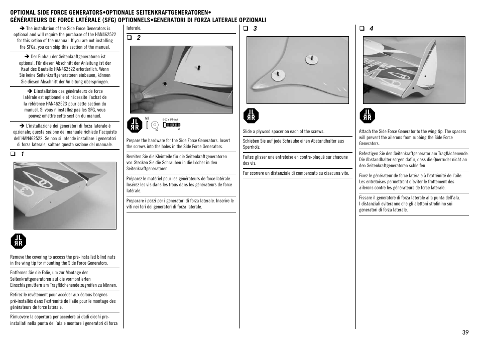 Hangar 9 Carden Edition 89" Extra 300 Mid-Wing ARF User Manual | Page 39 / 52