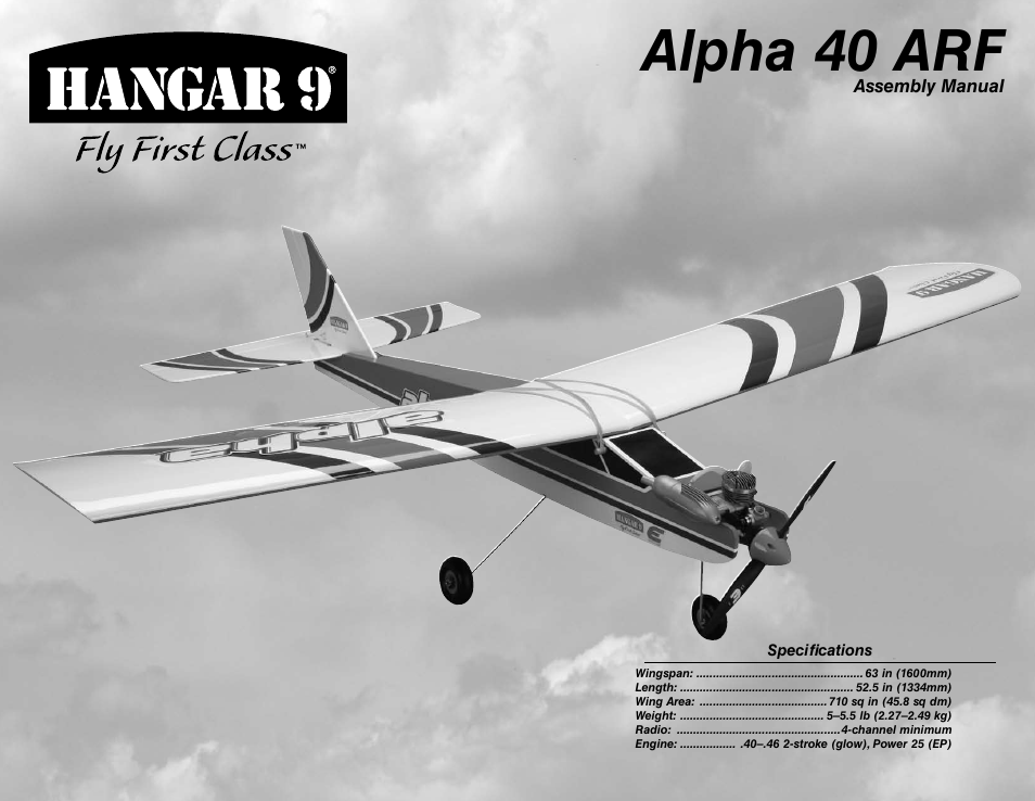 Hangar 9 Alpha 40 ARF Trainer User Manual | 54 pages