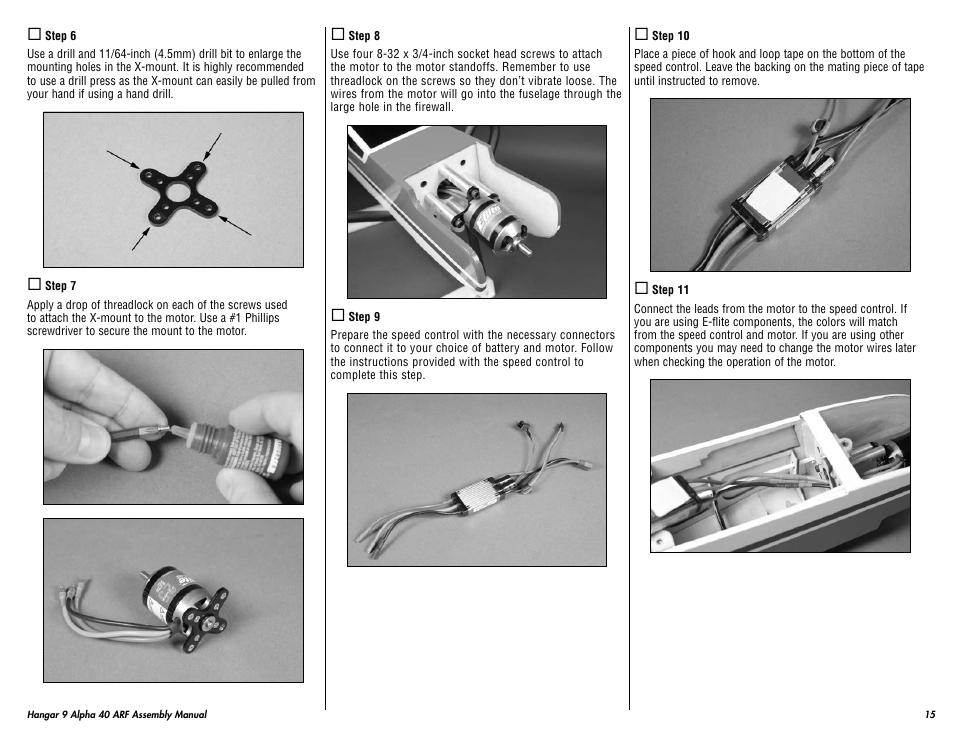 Hangar 9 Alpha 40 ARF Trainer User Manual | Page 15 / 54