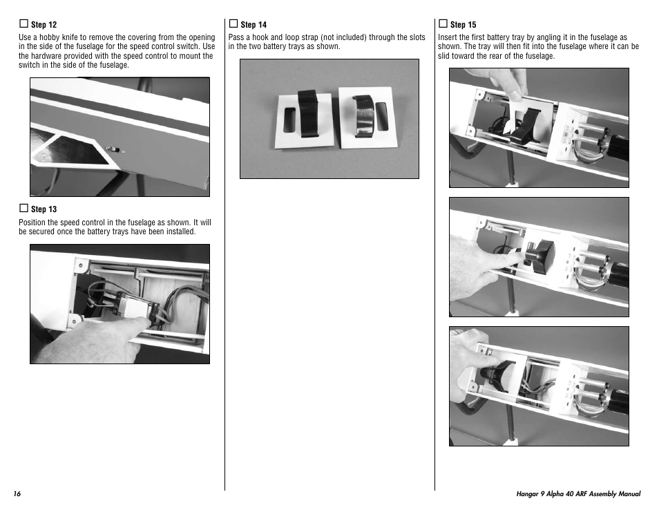 Hangar 9 Alpha 40 ARF Trainer User Manual | Page 16 / 54