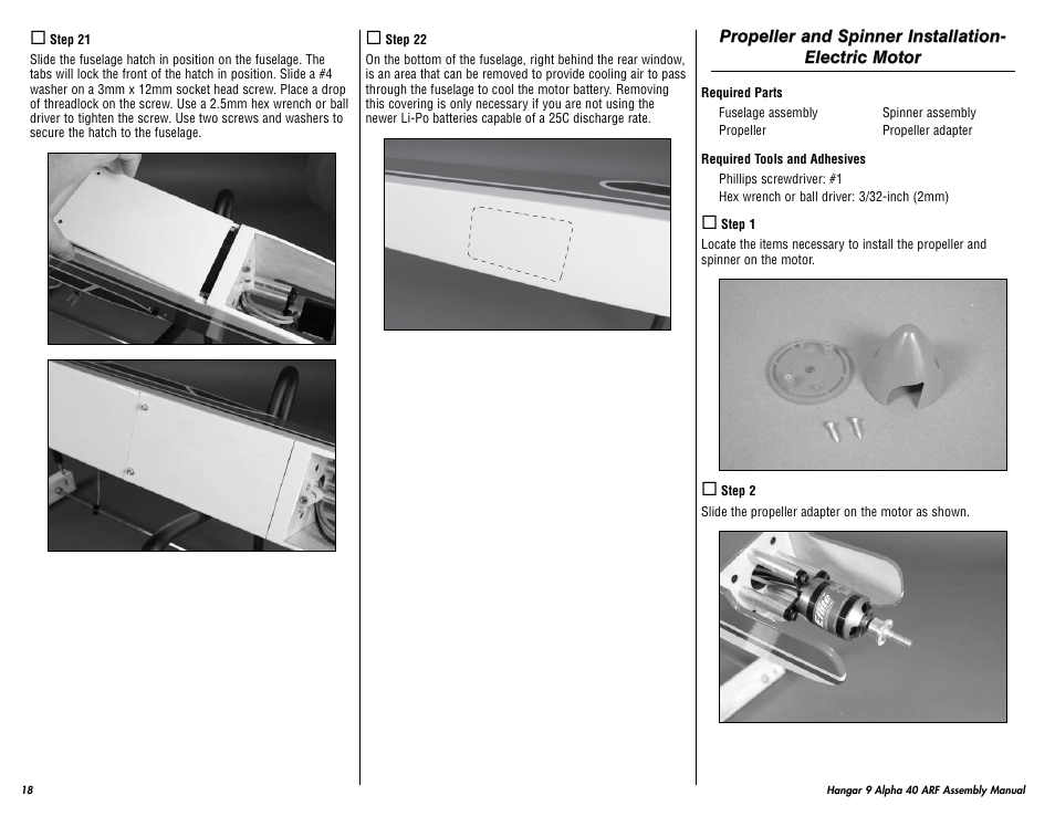 Hangar 9 Alpha 40 ARF Trainer User Manual | Page 18 / 54