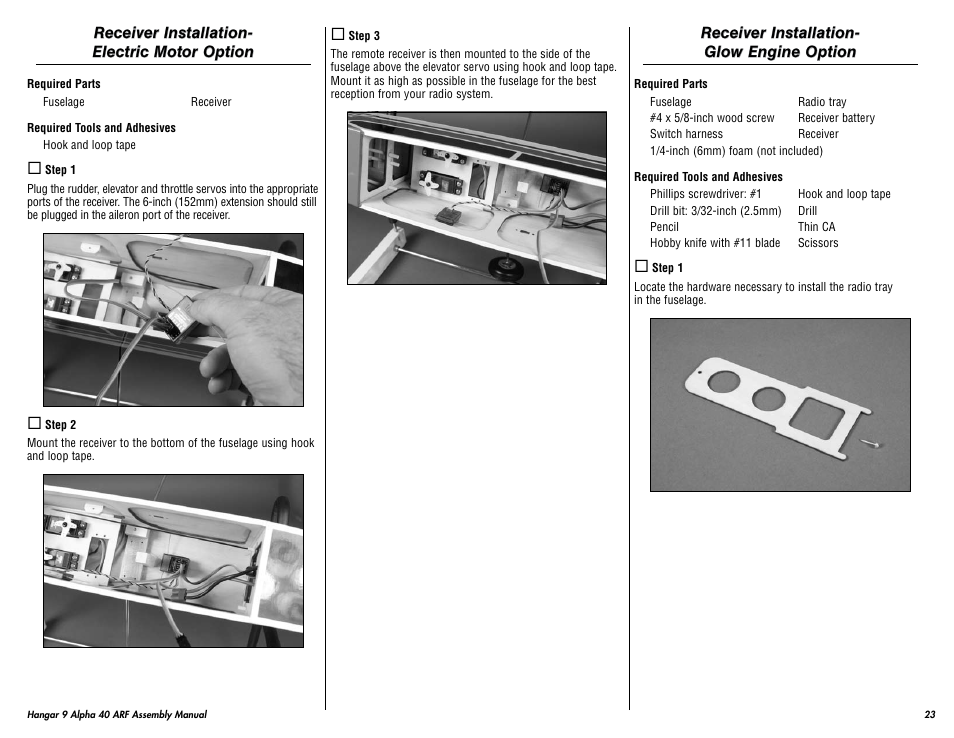 Hangar 9 Alpha 40 ARF Trainer User Manual | Page 23 / 54