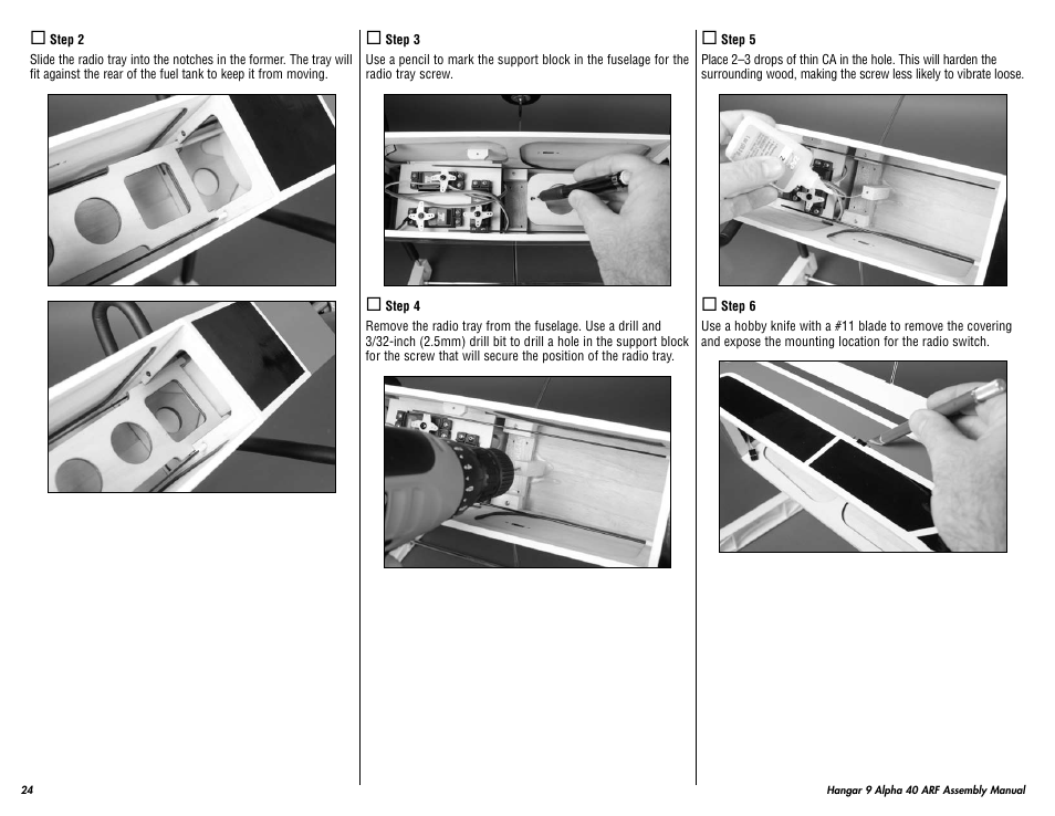 Hangar 9 Alpha 40 ARF Trainer User Manual | Page 24 / 54