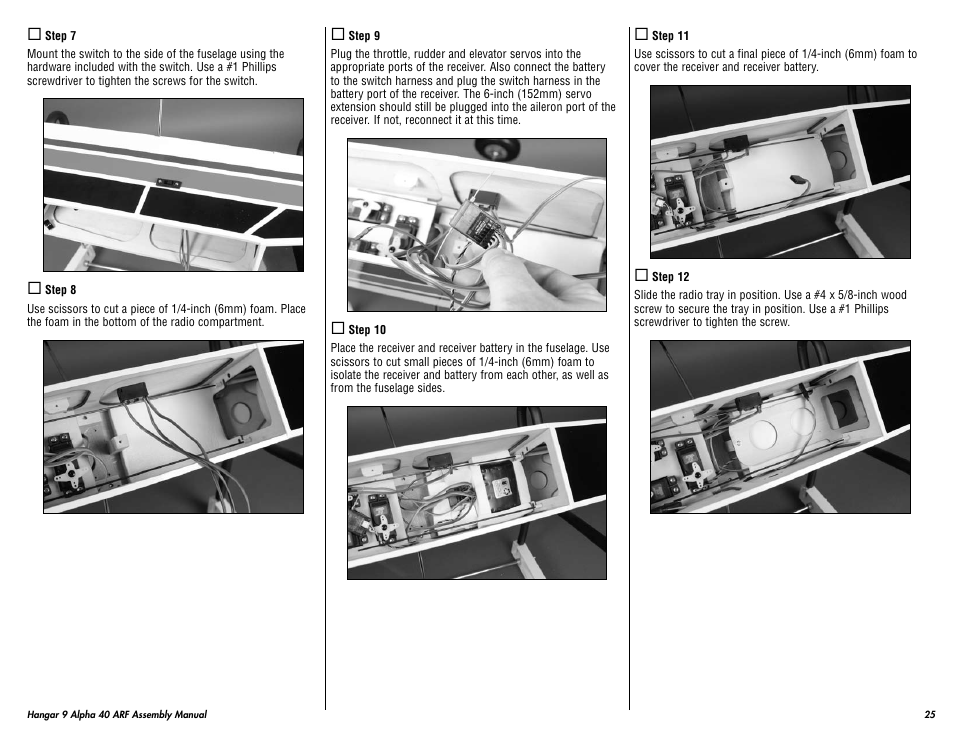 Hangar 9 Alpha 40 ARF Trainer User Manual | Page 25 / 54