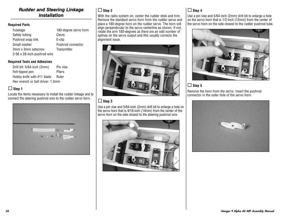 Hangar 9 Alpha 40 ARF Trainer User Manual | Page 34 / 54