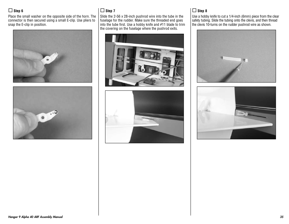 Hangar 9 Alpha 40 ARF Trainer User Manual | Page 35 / 54