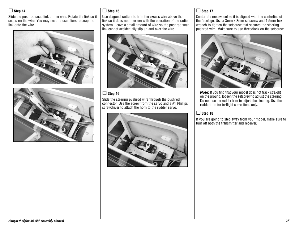Hangar 9 Alpha 40 ARF Trainer User Manual | Page 37 / 54