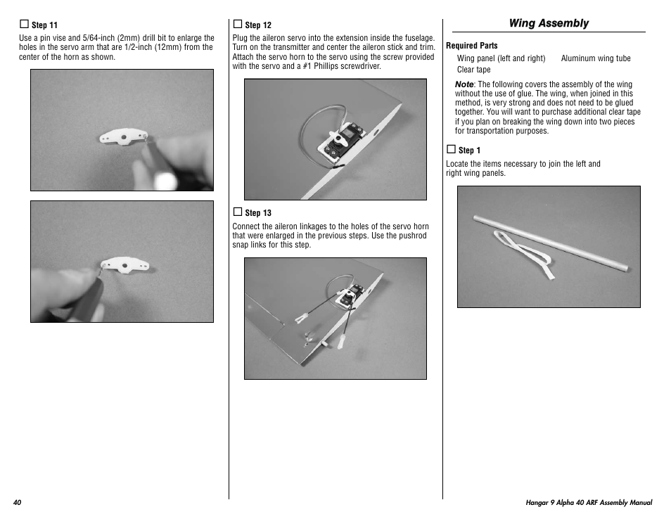 Hangar 9 Alpha 40 ARF Trainer User Manual | Page 40 / 54