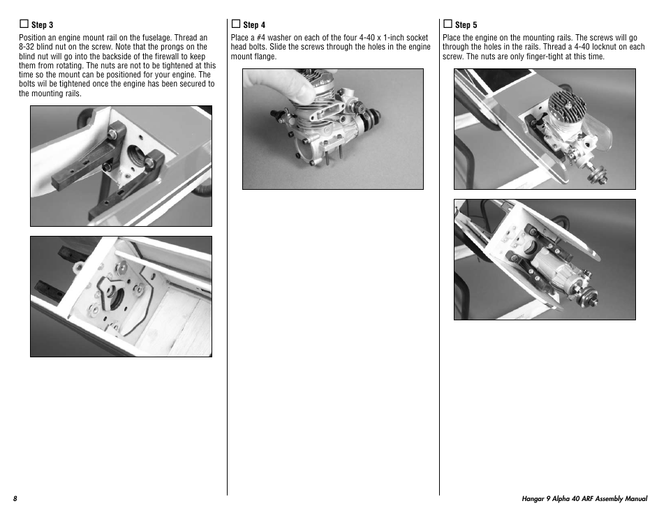 Hangar 9 Alpha 40 ARF Trainer User Manual | Page 8 / 54