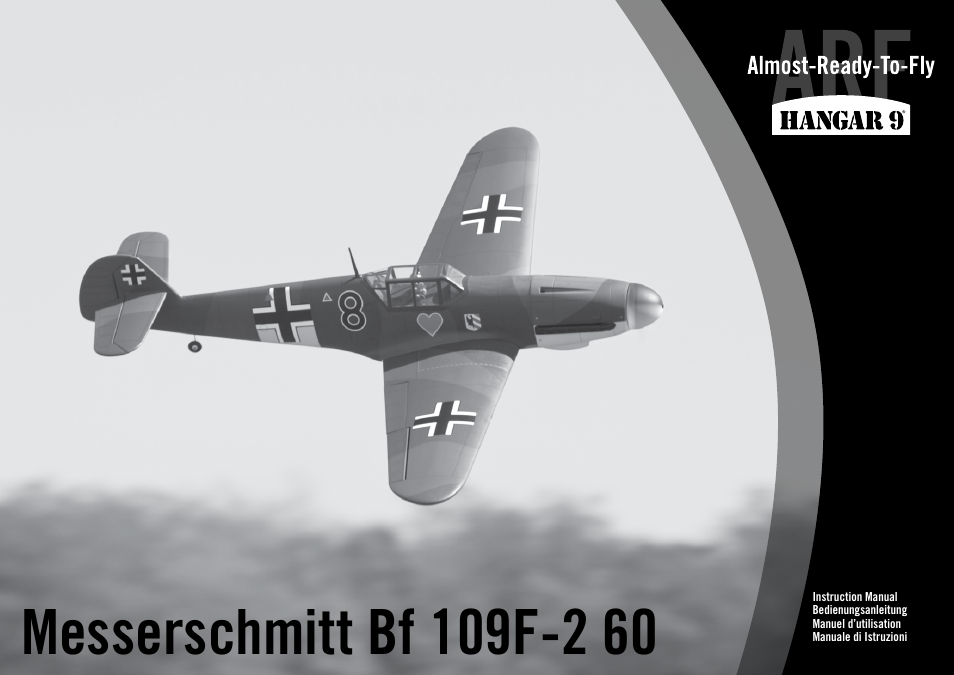 Hangar 9 Messerschmitt Bf 109F-2 60 ARF User Manual | 76 pages