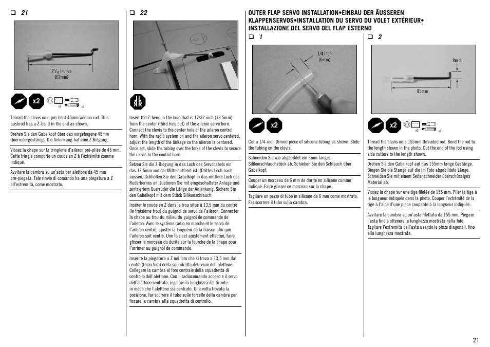 Hangar 9 Messerschmitt Bf 109F-2 60 ARF User Manual | Page 21 / 76