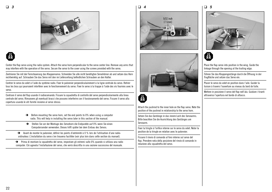 Hangar 9 Messerschmitt Bf 109F-2 60 ARF User Manual | Page 22 / 76