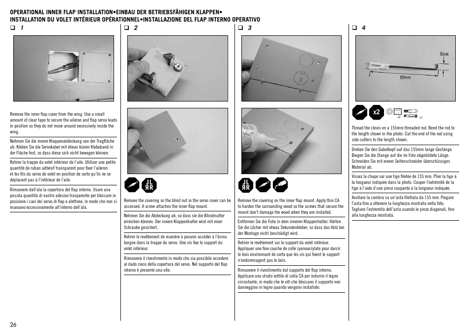 Hangar 9 Messerschmitt Bf 109F-2 60 ARF User Manual | Page 26 / 76