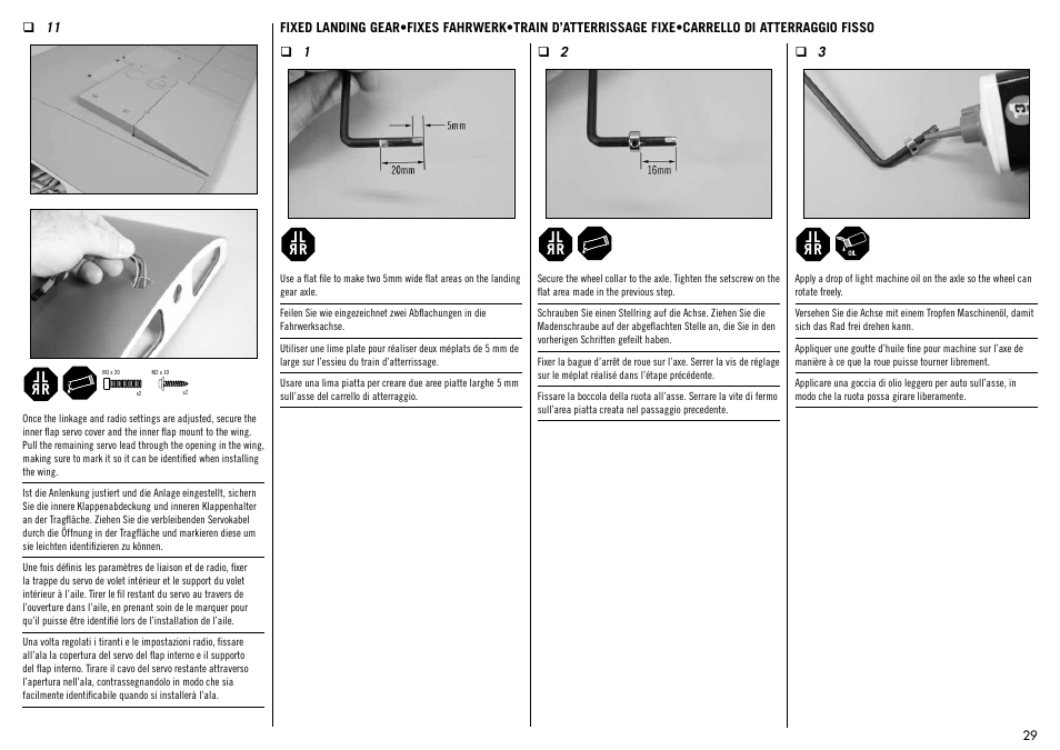 Hangar 9 Messerschmitt Bf 109F-2 60 ARF User Manual | Page 29 / 76