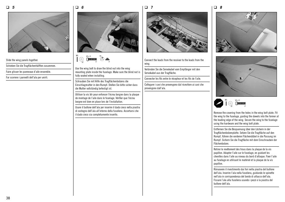Hangar 9 Messerschmitt Bf 109F-2 60 ARF User Manual | Page 38 / 76