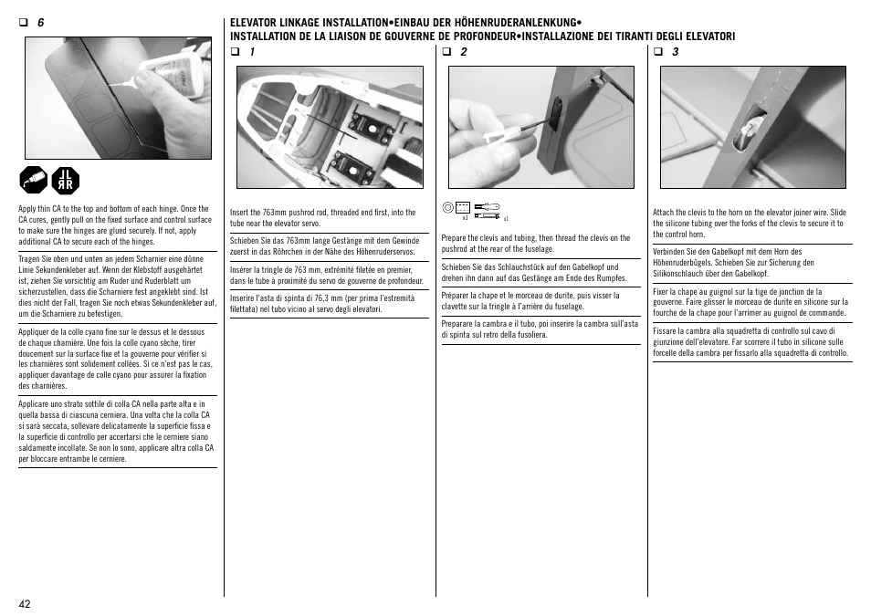 Hangar 9 Messerschmitt Bf 109F-2 60 ARF User Manual | Page 42 / 76