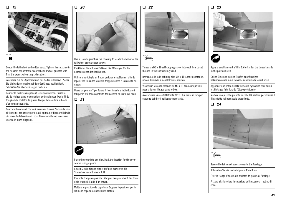 Hangar 9 Messerschmitt Bf 109F-2 60 ARF User Manual | Page 49 / 76
