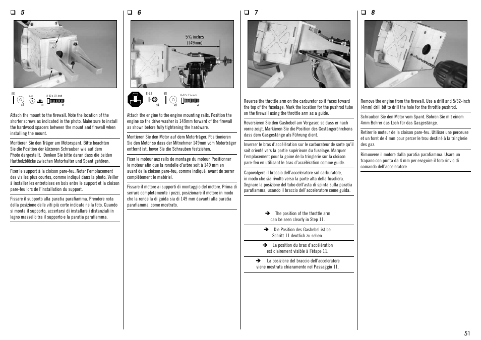 Hangar 9 Messerschmitt Bf 109F-2 60 ARF User Manual | Page 51 / 76