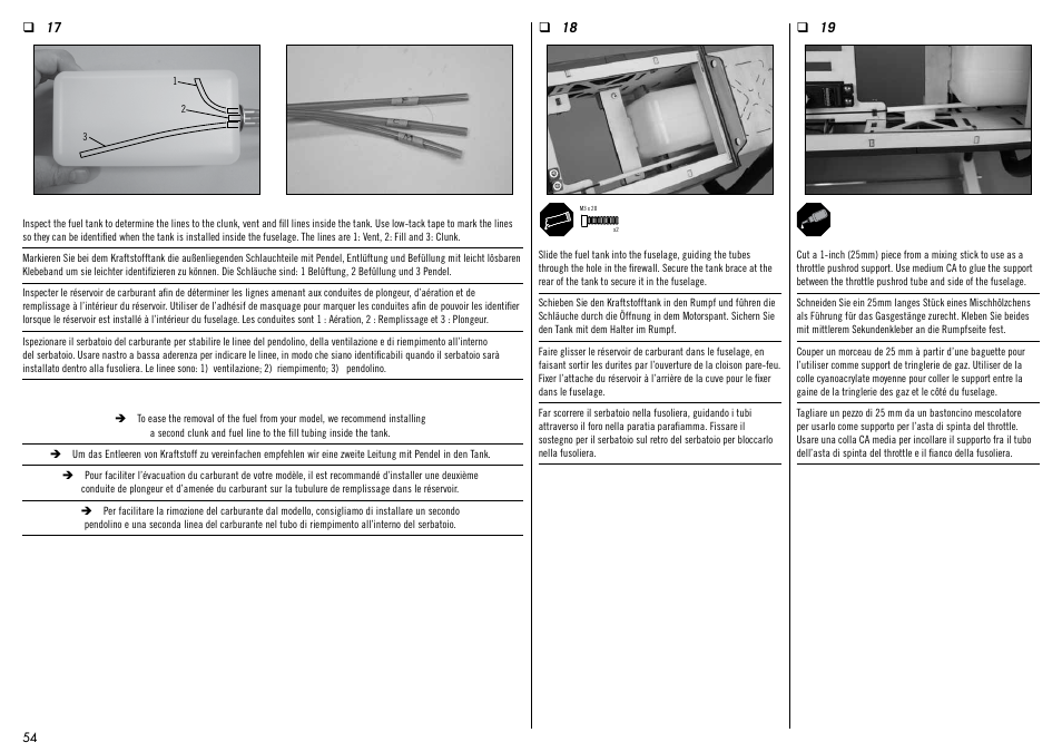 Hangar 9 Messerschmitt Bf 109F-2 60 ARF User Manual | Page 54 / 76