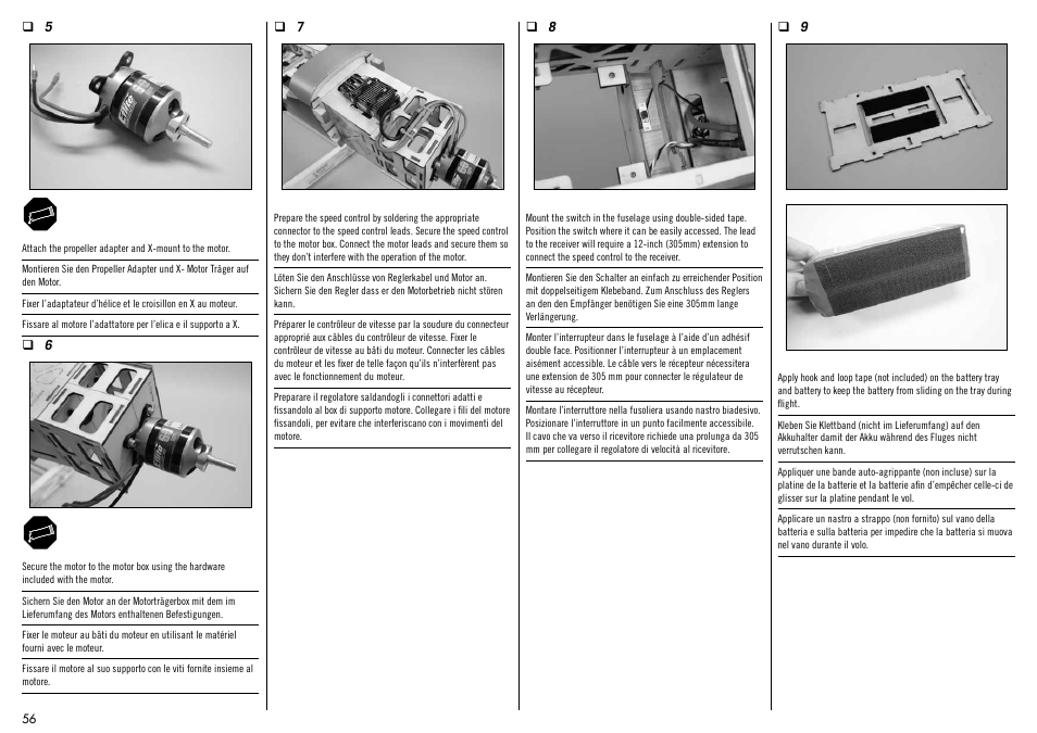 Hangar 9 Messerschmitt Bf 109F-2 60 ARF User Manual | Page 56 / 76
