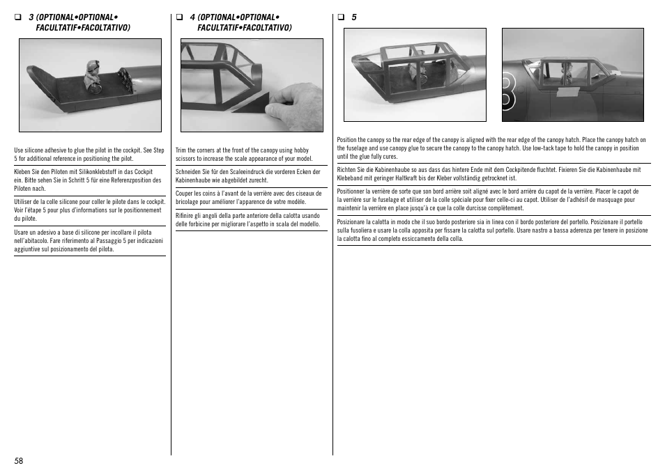 Hangar 9 Messerschmitt Bf 109F-2 60 ARF User Manual | Page 58 / 76